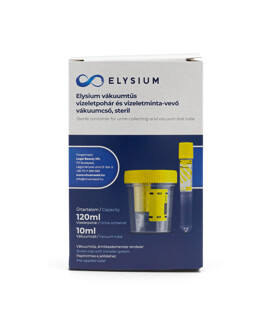 Elysium steril vákuumtűs vizeletgyűjtő pohár és vizeletminta-vevő vákuumcső - 1 csomag