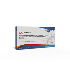 Elysium SARS-CoV-2 tesztkészlet - SARS-CoV-2 teszt - 1 db - 10 az 1-ben Covid 19 + Influenza A + Influenza B + RSV + ADV + MP + PIV 1/3 + PIV 2 + hMPV + RhV