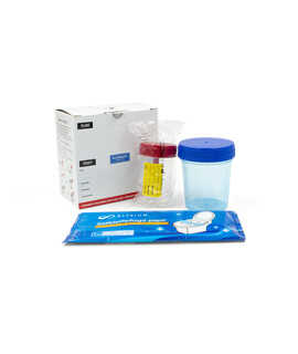 Elysium postázható, háromrészes steril széklettartály készlet székletfelfogó papírral  - 60 ml - 1 db