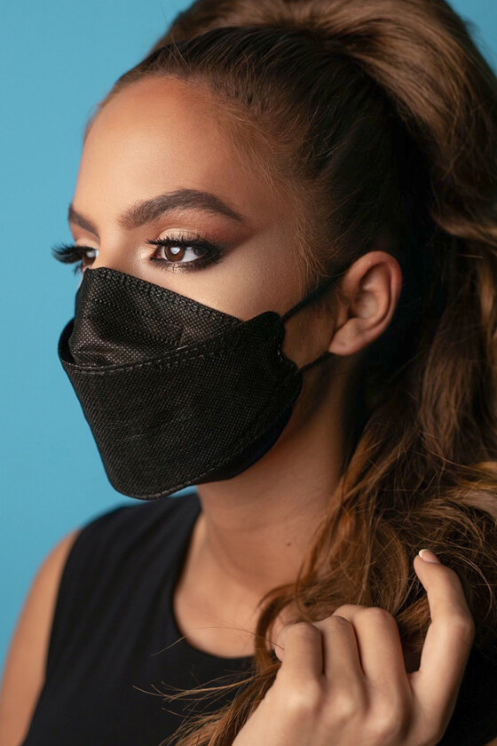 DOC NFW FFP2 CE 0598 ergonomikus maszk - FFP2 maszk (szín és szelep) - Fekete - Szelep nélküli