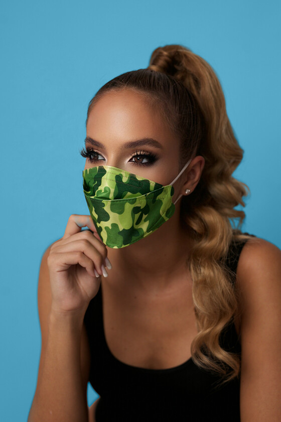 DOC NFW FFP2 CE 0598 ergonomikus maszk - FFP2 maszk (szín és szelep) - Katonai világos - Szelep nélküli