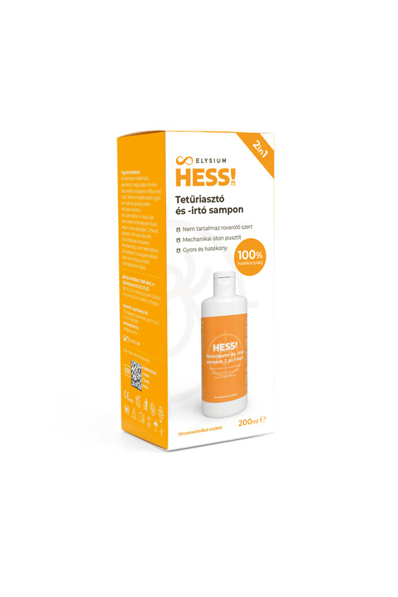 HESS! Fejtetű és serke ellen - Fejtetű és serke ellen - Tetűriasztó és -irtó sampon - 200 ml