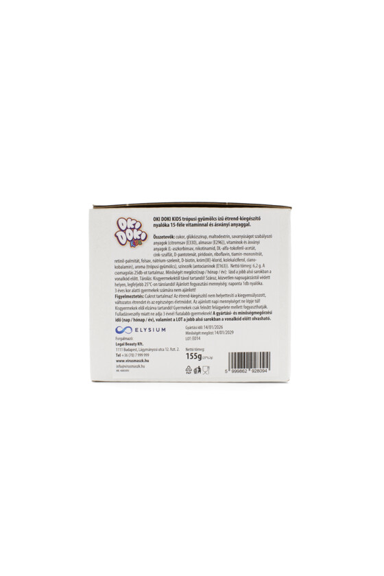 OKI DOKI KIDS multivitaminos nyalóka - Multivitaminos nyalóka - Cukros - 25 db - Trópusi gyümölcs ízesítésű