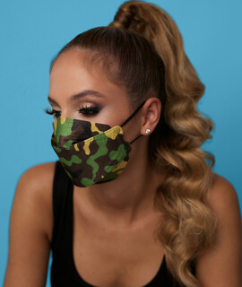 DOC NFW FFP2 CE 0598 ergonomikus maszk - FFP2 maszk (szín és szelep) - Katonai sötét - Szelep nélküli