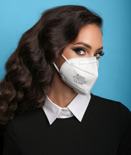 DOC TNC fülpántos FFP3 CE 0598 maszk - 40 db - Fehér - Szelep nélküli