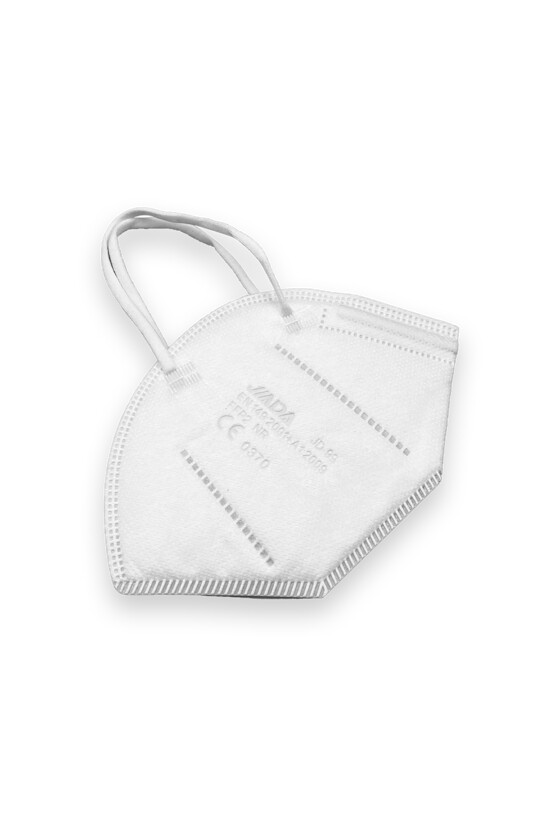 Jiada FFP2 CE 0370 - FFP2 maszk (mennyiség, szín és szelep) - 20 db - Fehér - Szelep nélküli