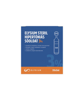 Elysium steril hipertóniás sóoldat - 3% - 20 x 5 ml - 1 doboz