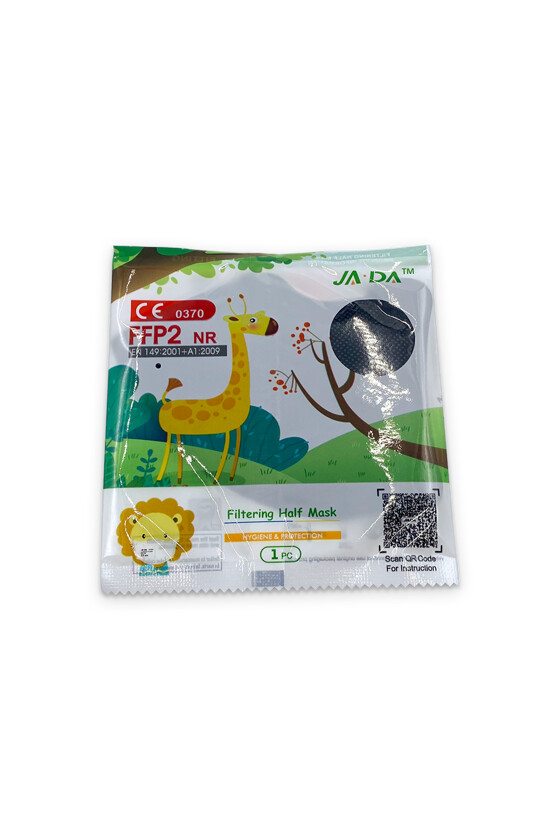 FFP2 szelep nélküli 5 rétegű arcmaszk - 5 rétegű arcmaszk - Fekete - Gyermek