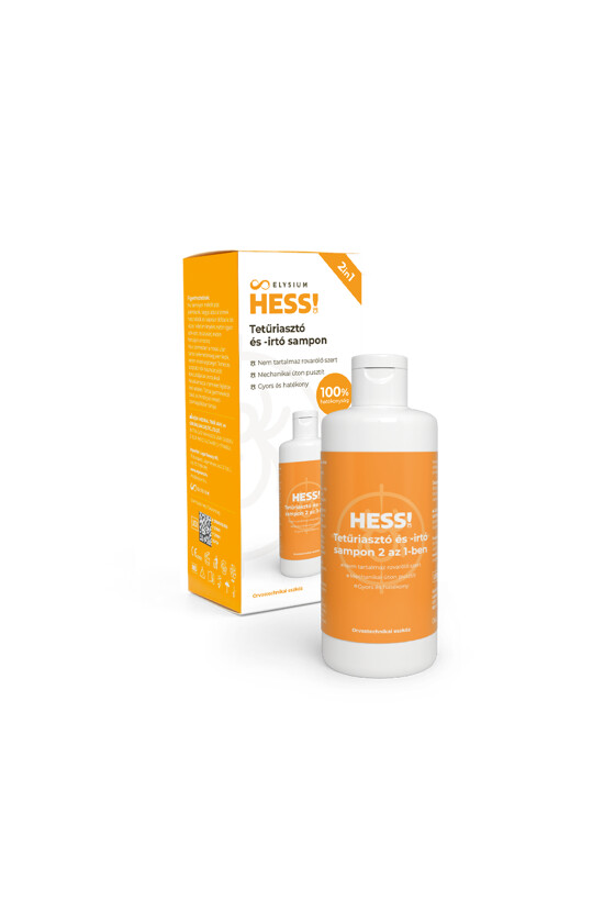 HESS! Fejtetű és serke ellen - Fejtetű és serke ellen - Tetűriasztó és -irtó sampon - 200 ml