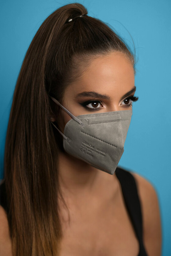 Jiada FFP2 CE 0370 - FFP2 maszk (mennyiség, szín és szelep) - 20 db - Szürke - Szelep nélküli