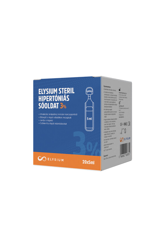 Elysium steril nátrium-klorid oldat - Nátrium-klorid oldat - Hipertóniás sóoldat - 3% - 20 x 5 ml