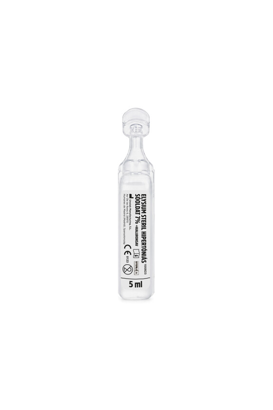 Elysium steril nátrium-klorid oldat - Nátrium-klorid oldat - Hipertóniás sóoldat - 7% + hialuronsav - 20 x 5 ml