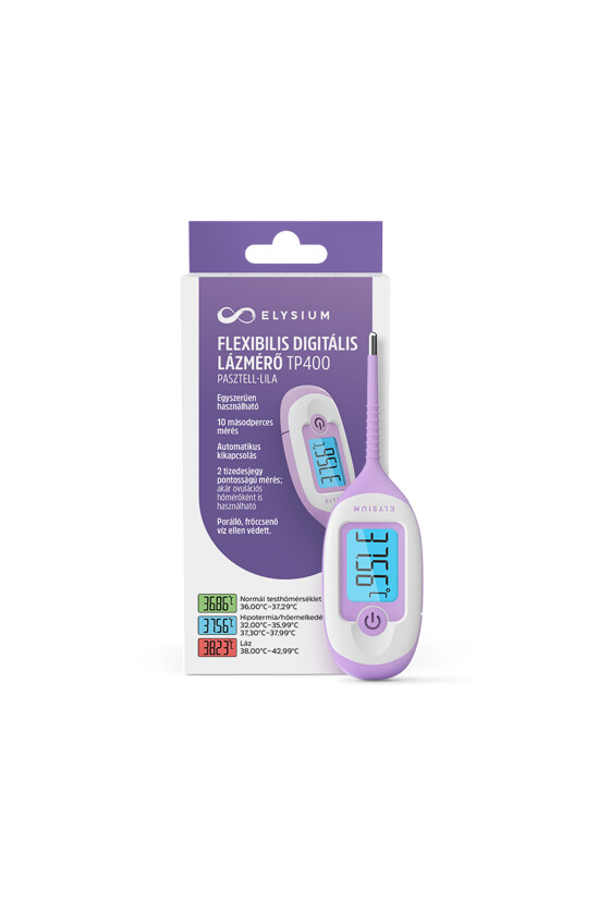 Elysium lázmérő - Lázmérő többféle típussal - TP400 flexibilis digitális lázmérő - pasztell-lila
