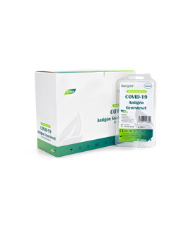 ALLTEST Beright COVID-19 antigén nyálteszt otthoni felhasználásra - 1 db tesztkészlet (nyálból - tölcséres) - Lejárati idő: 2026-05-31 - 1 db