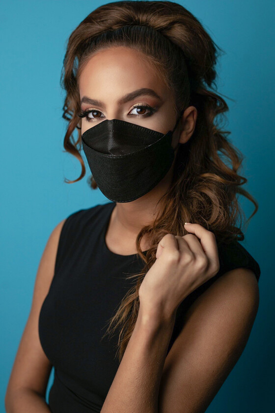 DOC NFW FFP2 CE 0598 ergonomikus maszk - FFP2 maszk (szín és szelep) - Fekete - Szelep nélküli