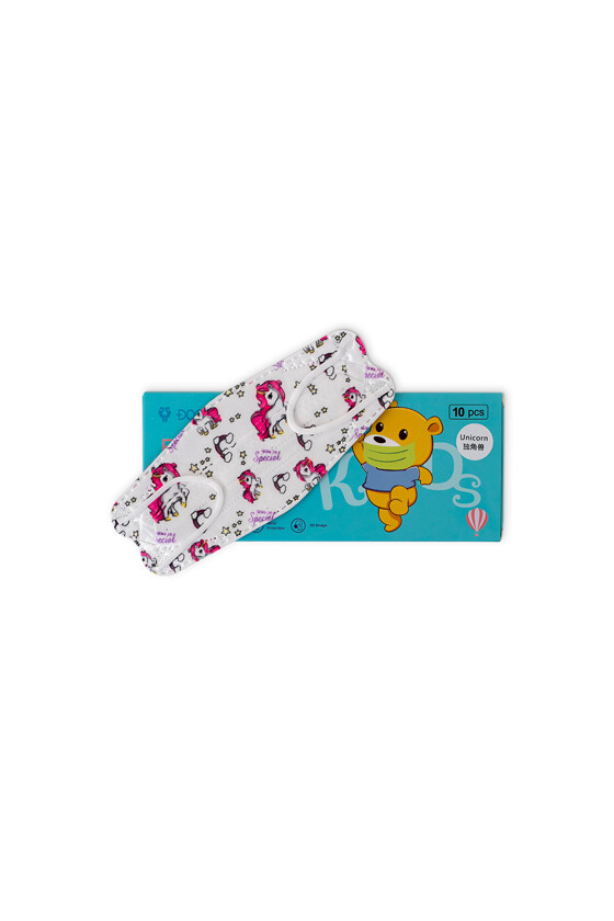 DOC NFW FFP2 CE 0598 ergonomikus szelep nélküli gyerekmaszk - FFP2 gyerekmaszk - Unikornis