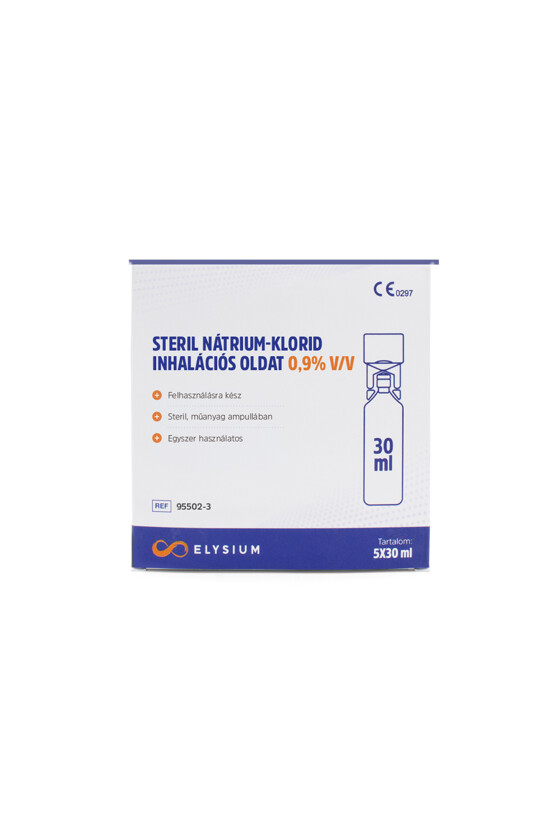Elysium steril nátrium-klorid oldat - Nátrium-klorid oldat - Inhalációs oldat - 5 x 30 ml