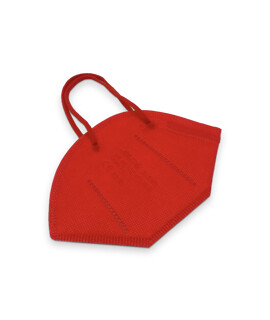 Jiada FFP2 CE 0370 - FFP2 maszk (mennyiség, szín és szelep) - 20 db - Piros - Szelep nélküli