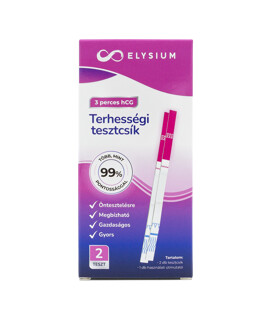 Elysium gyors kimutatású terhességi tesztcsík - hCG 20 mIU/ml - 2 db - 1 doboz