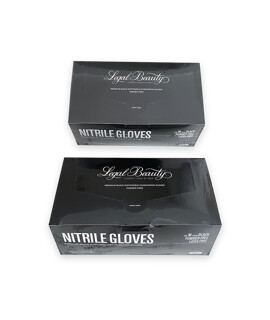 Prémium minőségű Legal Beauty nitril kesztyű - fekete - 60 db - Nitril kesztyű - Fekete - M