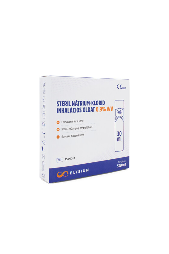 Elysium steril nátrium-klorid oldat - Nátrium-klorid oldat - Inhalációs oldat - 5 x 30 ml