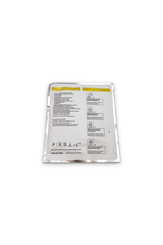 Jada 7-rétegű FFP3 CE 0370 - FFP3 maszk - 20 db - Fekete - Szelep nélküli